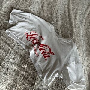 Coca-Cola White Crop Top